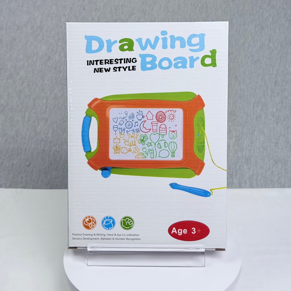 Vivify Magnetic Drawing Board Toddler Erasable Doodle Sketch Pad Orange Green